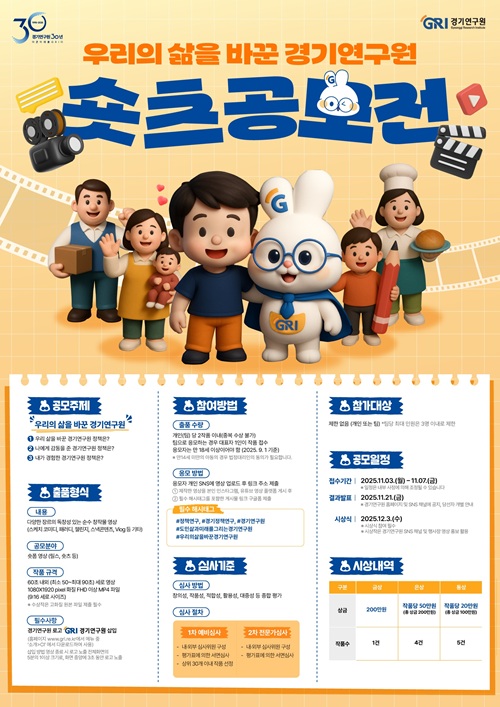 제1회 우리의 삶을 바꾼 경기연구원 숏츠 공모전