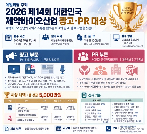 2026 대한민국 제약바이오 산업 광고·PR 대상
